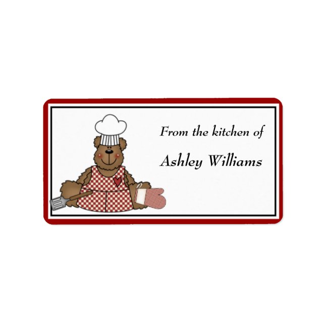 Personalized Kitchen Labels - medium size (Front)