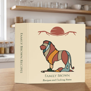 Personalized Kitchen Lion Family Recipe Binder