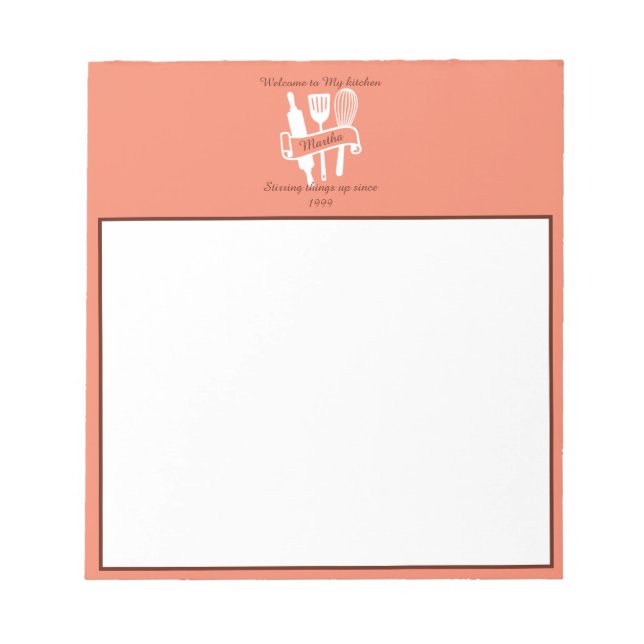 Personalized kitchen  notepad (Front)