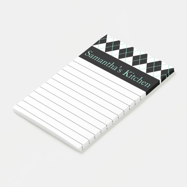 Personalized Kitchen Post It Notes Gift (Angled)