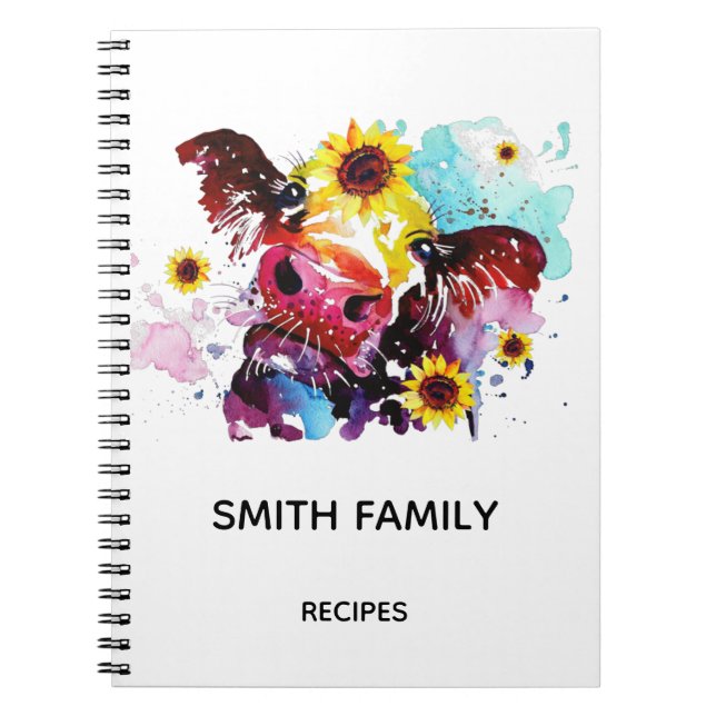 Personalized Kitchen recipes Notebook (Front)
