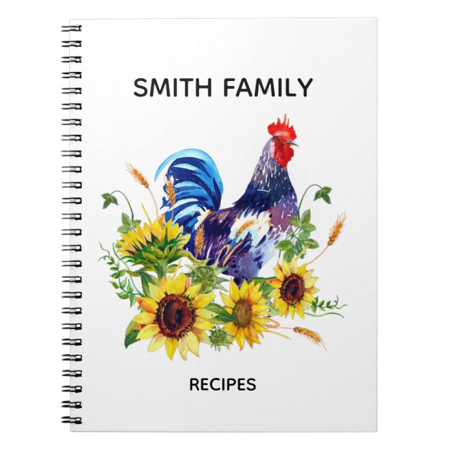 Personalized Kitchen recipes Notebook (Front)