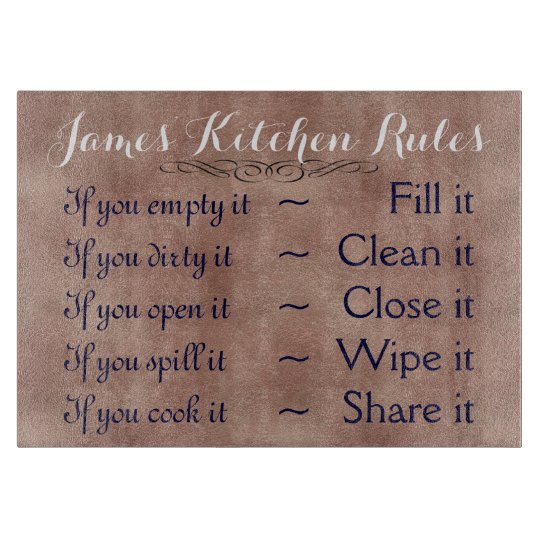 Personalized Kitchen Rules Boards