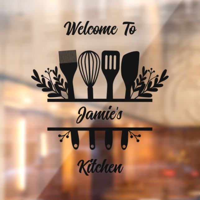 Personalized Kitchen Split Frame  Window Cling (Sheet 2)