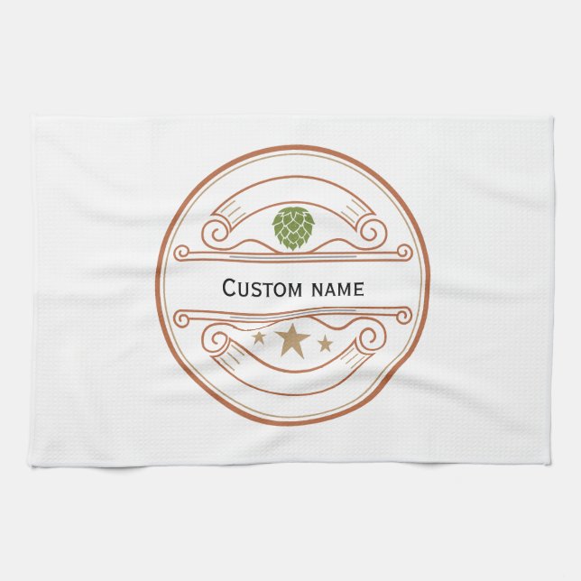 Personalized Kitchen Towels Custom Name (Horizontal)