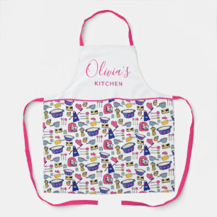 Personalized Kitchen Utensils Pattern Apron