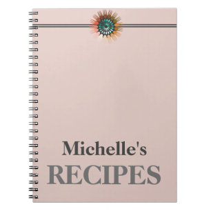 Personalized kitchen utensils recipe notebook