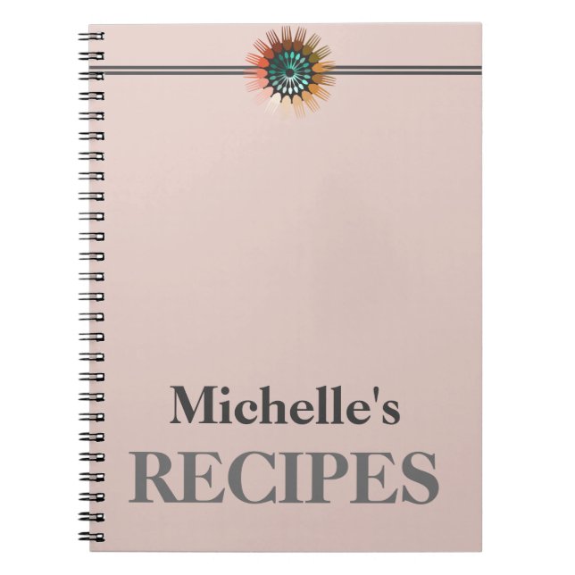 Personalized kitchen utensils recipe notebook (Front)