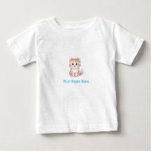 Personalized Kitten T-Shirt for Baby Girl