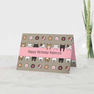 Personalized Kitty Cats Card