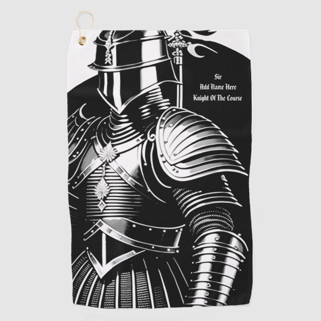 Personalized Knight Of The Course Golf Towel (Front)