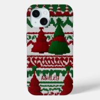 Personalized knitted Christmas tree pattern