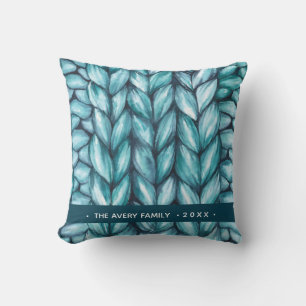 Personalized Knitted Throw Pillow