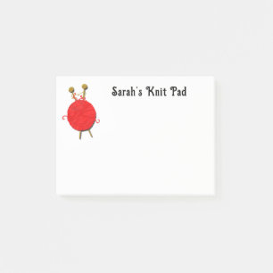 Personalized Knitter Gift Post-it Notes