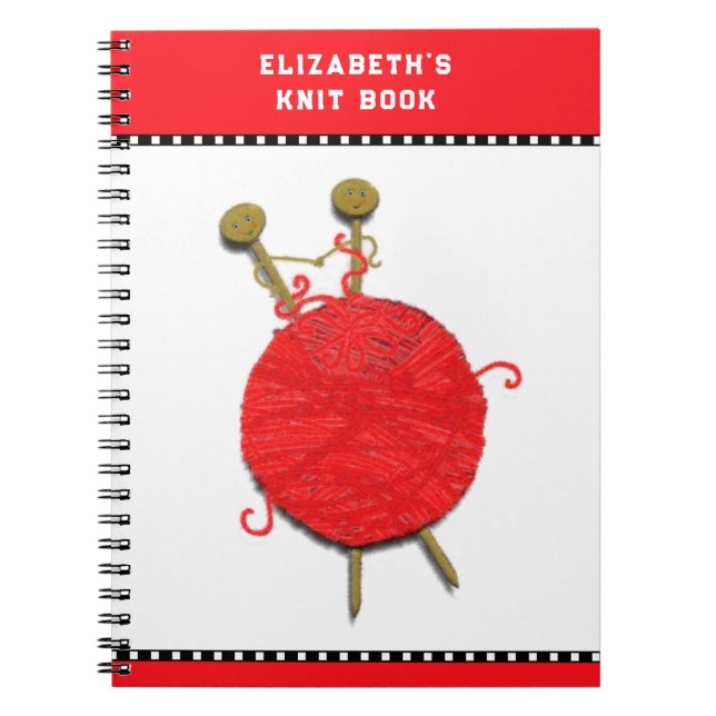 Personalized Knitting Gifts Notebook (Front)