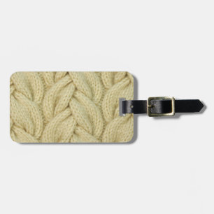 Personalized Knitting Pattern Luggage Tag