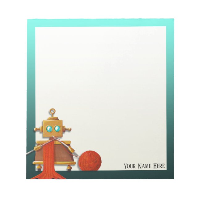 Personalized Knitting Robot Notepad (Front)