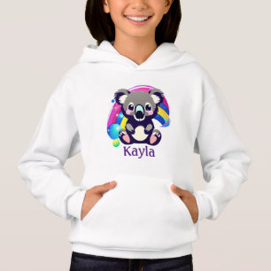 Personalized Koala Bear and Rainbow