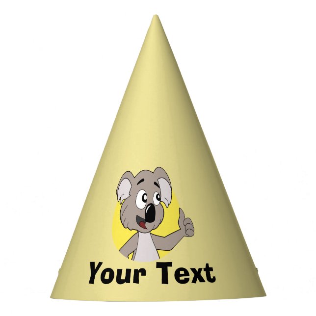 Personalized Koala bear cartoon Party Hat (Front)