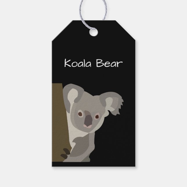 Personalized Koala Bear  Gift Tags (Front)