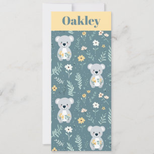 Personalized Koala Bears Bookmark