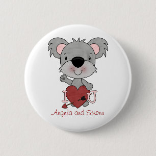 Personalized Koala Love Button