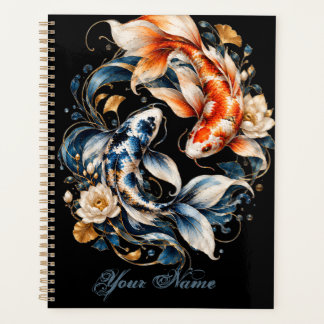 Personalized Koi & Lotus - Japanese Art Planner