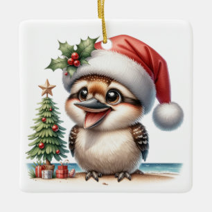 Personalized  Kookaburra Australian Christmas Ceramic Ornament