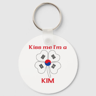 Personalized Korean Kiss Me I'm Kim Keychain
