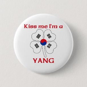 Personalized Korean Kiss Me I'm Yang 2 Inch Round Button