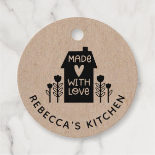 Personalized Kraft Homemade With Love Favour Tags