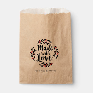 Personalized Kraft Made With Love Favour Bag