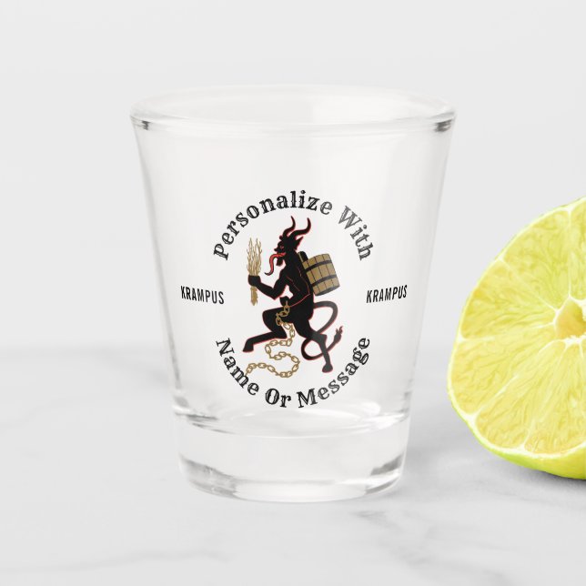 Personalized Krampus Shot Glass (Front)