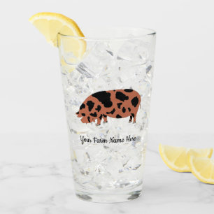 Personalized KuneKune Pig Farm Glass