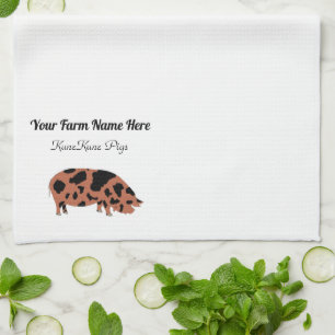 Personalized KuneKune Pig Kitchen Towel
