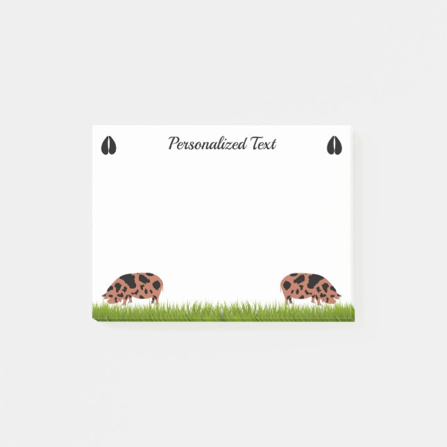 Personalized Kunekune Pigs Post-it Notes (Front)