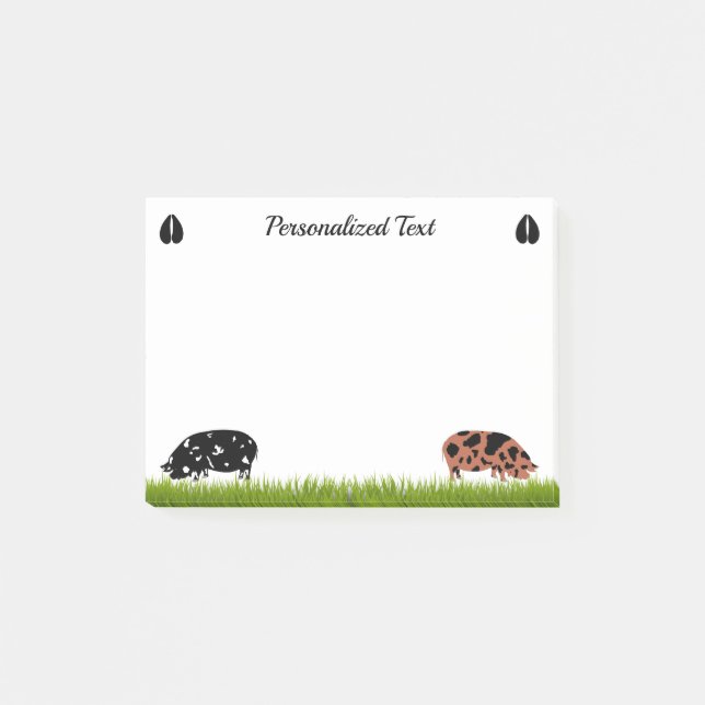 Personalized Kunekune Pigs Post-it Notes (Front)