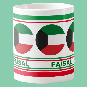 Personalized Kuwait Patriotic Flag Coffee Mug