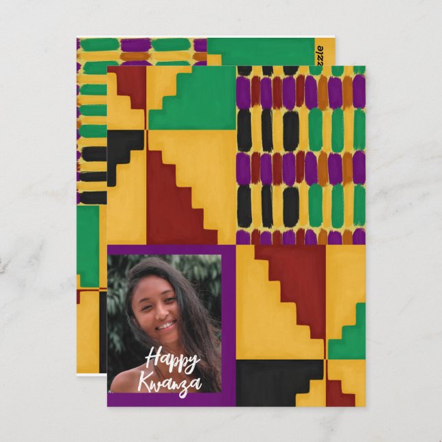 Personalized Kwanzaa pattern  Postcard (Front/Back)