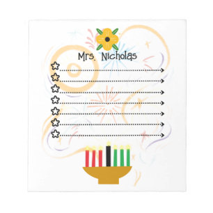 Personalized Kwanzaa To-Do List Notepad
