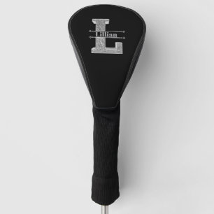 Personalized L Initial Silver Monogram Your Name   Golf Head Cover