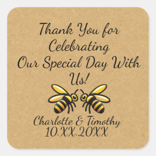 Personalized Label for Wedding Honey Jar Favours