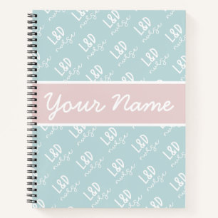 Personalized Labour and Delivery Nurse Pattern Notebook