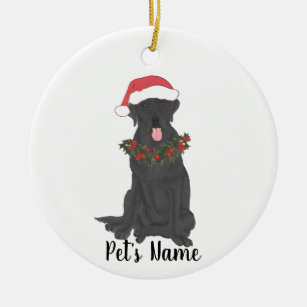 Personalized Labrador (Black) Ceramic Ornament