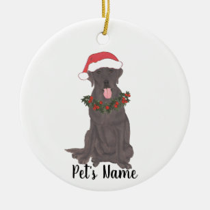 Personalized Labrador (Chocolate) Ceramic Ornament