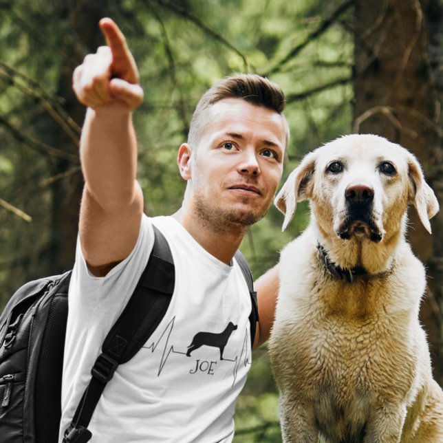 Personalized Labrador Love My Dog Heart Beat T-Shirt (Creator Uploaded)