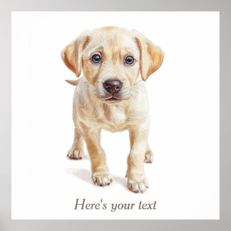 Personalized Labrador Puppy Dog Nursery Print