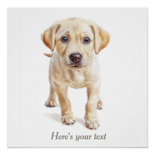 Personalized Labrador Puppy Dog Nursery Print
