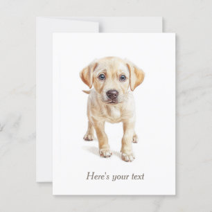 Personalized Labrador Puppy Dog  Postcard