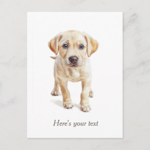 Personalized Labrador Puppy Dog  Postcard